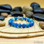 Bracelet Pierre 10mm, Agate Bleu 62-1