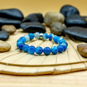 Bracelet Uno Essential Agate Bleu
