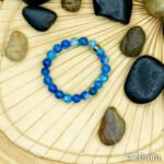 Bracelet Pierre 10mm, Agate Bleu 62-1