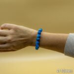 Bracelet Pierre 10mm, Agate Bleu 62-1