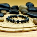 Bracelet Pierre 10mm, Agate Noir, Onyx 20-1