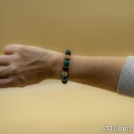 Bracelet Pierre 10mm, Agate Noire, Jaspe marron, Malachite 39-1