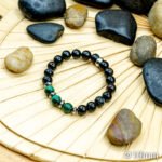 Bracelet Pierre 10mm, Agate Noire, Malachite 4-1