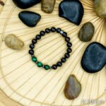 Bracelet Pierre 10mm, Agate Noire, Malachite 4-1