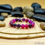 Bracelet Pierre 10mm, Agate Rose 56-1