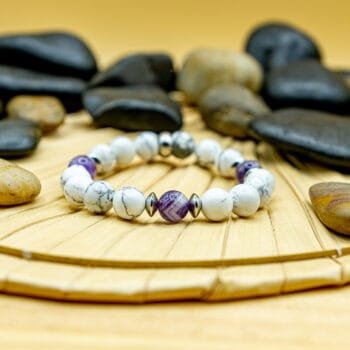 Bracelet Terra Triad Howlite-Améthyste