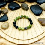 Bracelet Pierre 10mm, Bouddha, Jade Verte, Onyx, spacer 107-1