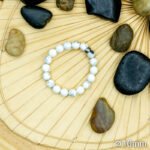 Bracelet Pierre 10mm, Howlite Blanche 60-1