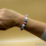 Bracelet Pierre 10mm, Howlite Blanche, Jaspe Grise, Rhodonite 25-1