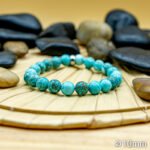 Bracelet Pierre 10mm, Howlite Bleu 63-1