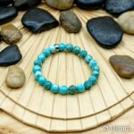 Bracelet Pierre 10mm, Howlite Bleu 63-1