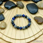 Bracelet Pierre 10mm, Jaspe Grise, Œil du Faucon, Onyx 29-1