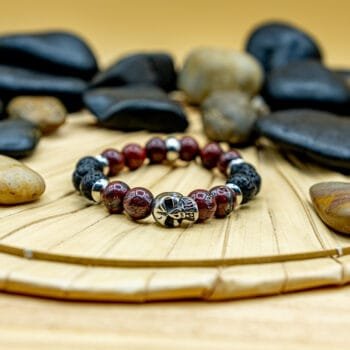 Bracelet Eternal Skull Jaspe-Lave