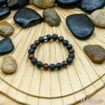 Bracelet Pierre 10mm, Œil du Taureau, Onyx, Pierre de Lave 34-2