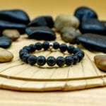 Bracelet Pierre 10mm, Pierre de Lave 53-1