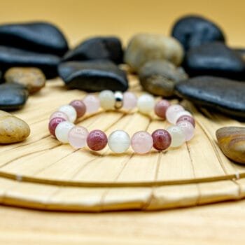 Bracelet Trio Essential Lune-Rhodonite-Quartz