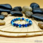 Bracelet Pierre 10mm, Agate Bleu 62-1