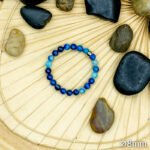 Bracelet Pierre 10mm, Agate Bleu 62-1