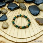 Bracelet Pierre 10mm, Agate Noire, Jaspe marron, Malachite 39-1