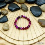 Bracelet Pierre 10mm, Agate Rose 56-1