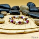 Bracelet Pierre 10mm, Agate Rose, Howlite Blanche, Jaspe marron 40-1