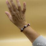 Bracelet Pierre 10mm, Agate Rose, Howlite Blanche, Jaspe marron 40-1