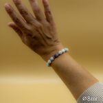 Bracelet Pierre 10mm, Améthyste, Howlite Blanche 22-1