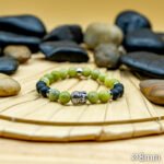 Bracelet Pierre 10mm, Bouddha, Jade Verte, Onyx, spacer 107-1