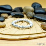 Bracelet Pierre 10mm, Howlite Blanche 60-1