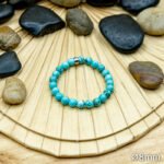 Bracelet Pierre 10mm, Howlite Bleu 63-1