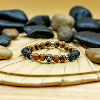Bracelet Duo Sauvage Lave-Tigre
