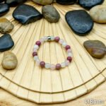 Bracelet Pierre 10mm, Pierre de Lune, Quartz Rose, Rhodonite 36-1