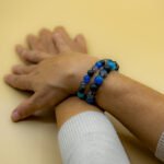 Bracelet Pierre 10, 10mm, Agate Bleu, Agate Dragon, Onyx 37-1