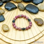 Bracelet Pierre 10mm, Agate Noire, Rhodonite 5-1