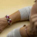 Bracelet Pierre 10mm, Agate Rose, Howlite Blanche, Jaspe marron 40-1