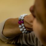 Bracelet Pierre 10mm, Agate Rose, Howlite Blanche 15-1