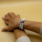Bracelet Pierre 10mm, Améthyste, Howlite Blanche 22-1