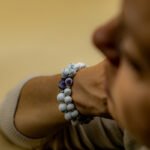 Bracelet Pierre 10mm, Améthyste, Howlite Blanche 22-1