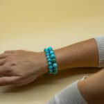 Bracelet Pierre 10mm, Howlite Bleu 63-1