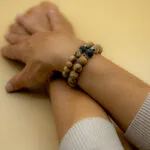 Bracelet Pierre 10mm, Jaspe marron, Pierre de Lave 3-1